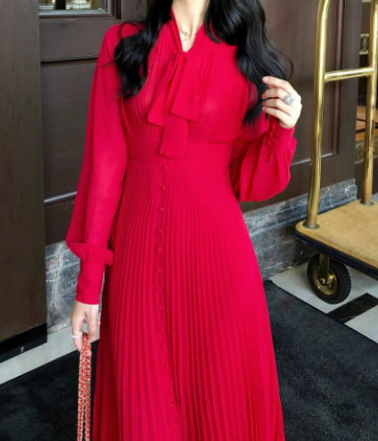 Vintage Červené Šaty Zo 40. Rokov S Vysokým Pásom