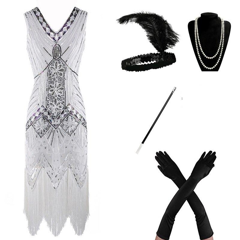 Biele Šaty Charleston Z 20. Rokov