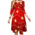 Dámske Šaty Red Star 70s Vintage Disco