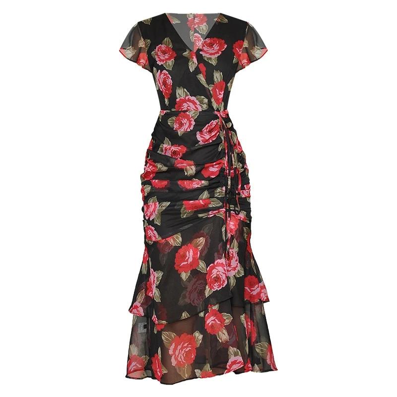 Čierno-Červené Šaty Zo 40. Rokov