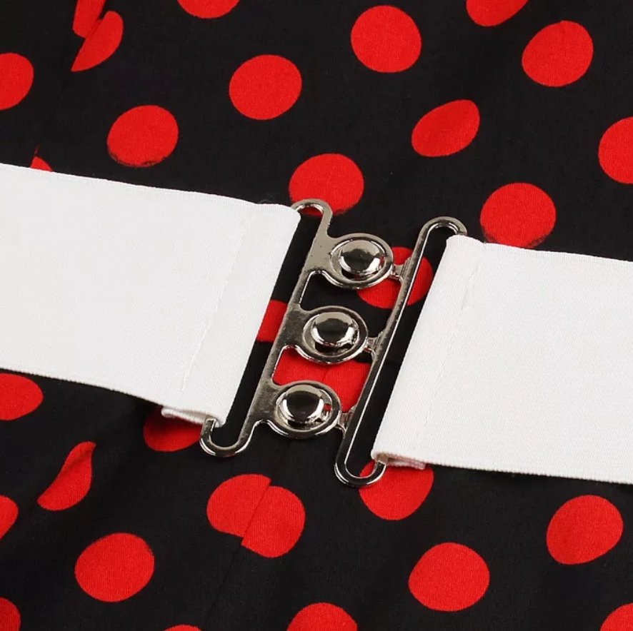 Retro Bodkované Šaty Z 50. Rokov