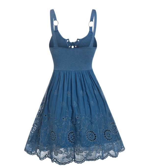 Modré Americké Šaty Z 50. Rokov