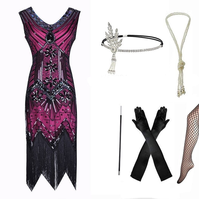 Šaty 20. Rokov Pre Zakrivené Ženy Ružové