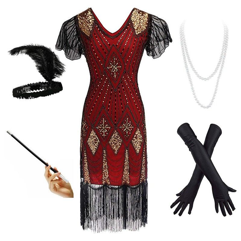 Červené A Zlaté Šaty Z 20. Rokov Zákazu