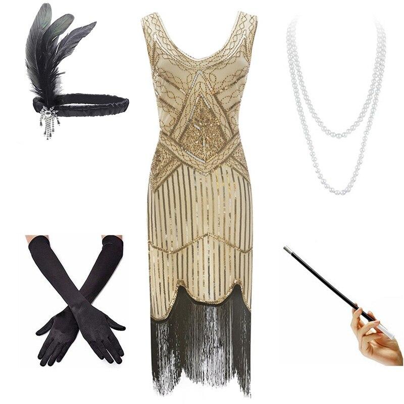 Vintage Šaty Z 20. Rokov Béžovo-Čierne