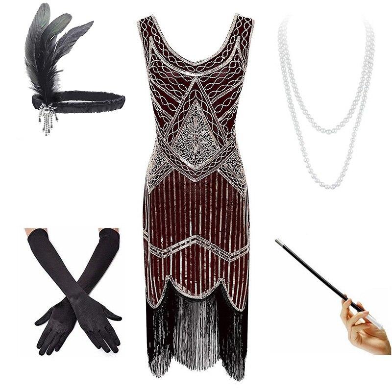 Vintage Bordové Šaty Z 20. Rokov