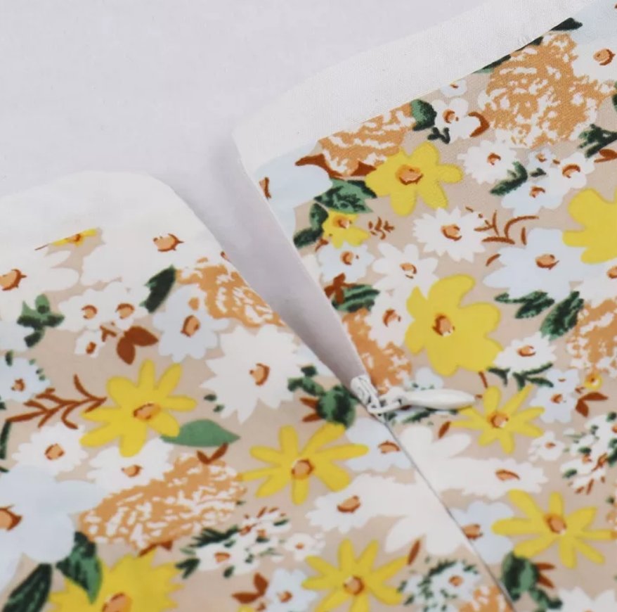 50. Pin Up Šaty Žlté Kvety