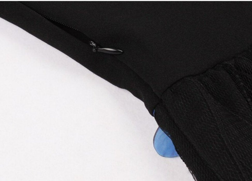 Šaty Pin Up Blue Butterflies Z 50. Rokov