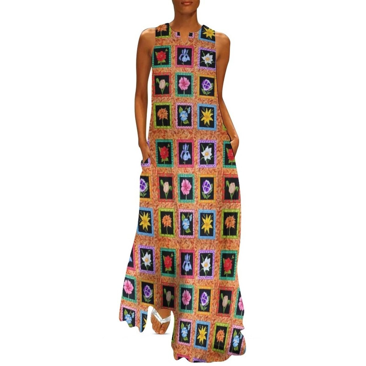 Hippie Kvetinové Šaty Zo 70. Rokov