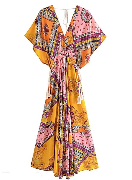 Šaty S Krátkym Rukávom Zo 70. Rokov