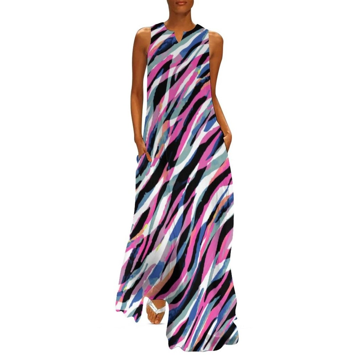 Vintage Splývavé Šaty Zo 70. Rokov