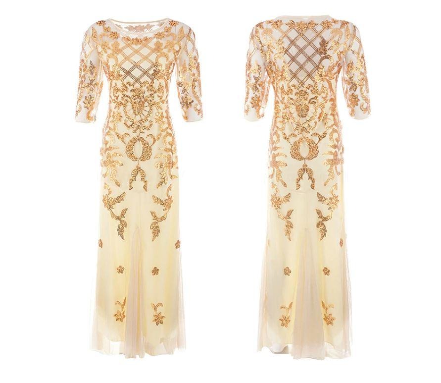 Marhuľové Šaty Pre 20-Tych Rokov