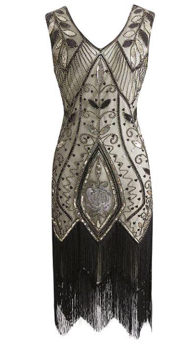 Béžové Dámske Šaty 20. Rokov