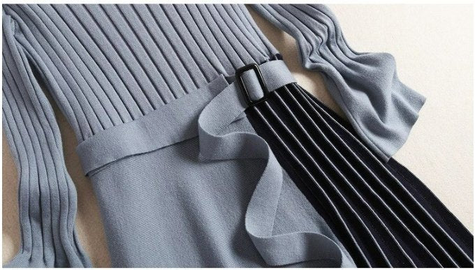 Modré Asymetrické Šaty Zo 40. Rokov