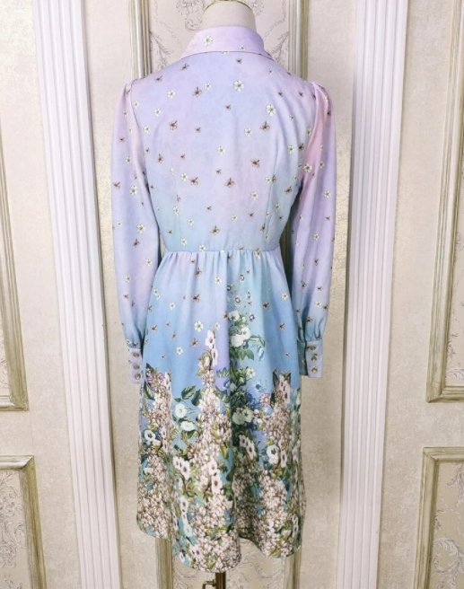 Šaty S Krátkym Košeľovým Golierom Zo 40. Rokov