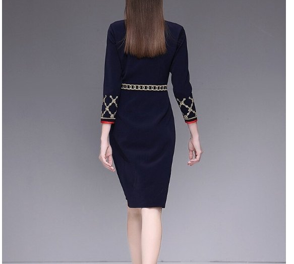 Šaty S Modrou Ceruzkou Zo 40. Rokov