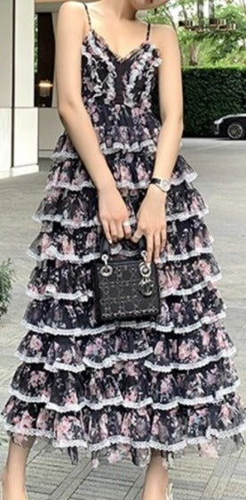 Čierne Kvetinové Šaty Zo 40. Rokov