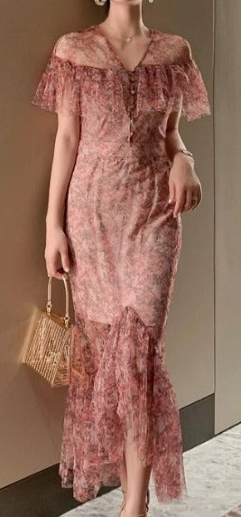 Sexy Ružové Šaty Zo 40. Rokov