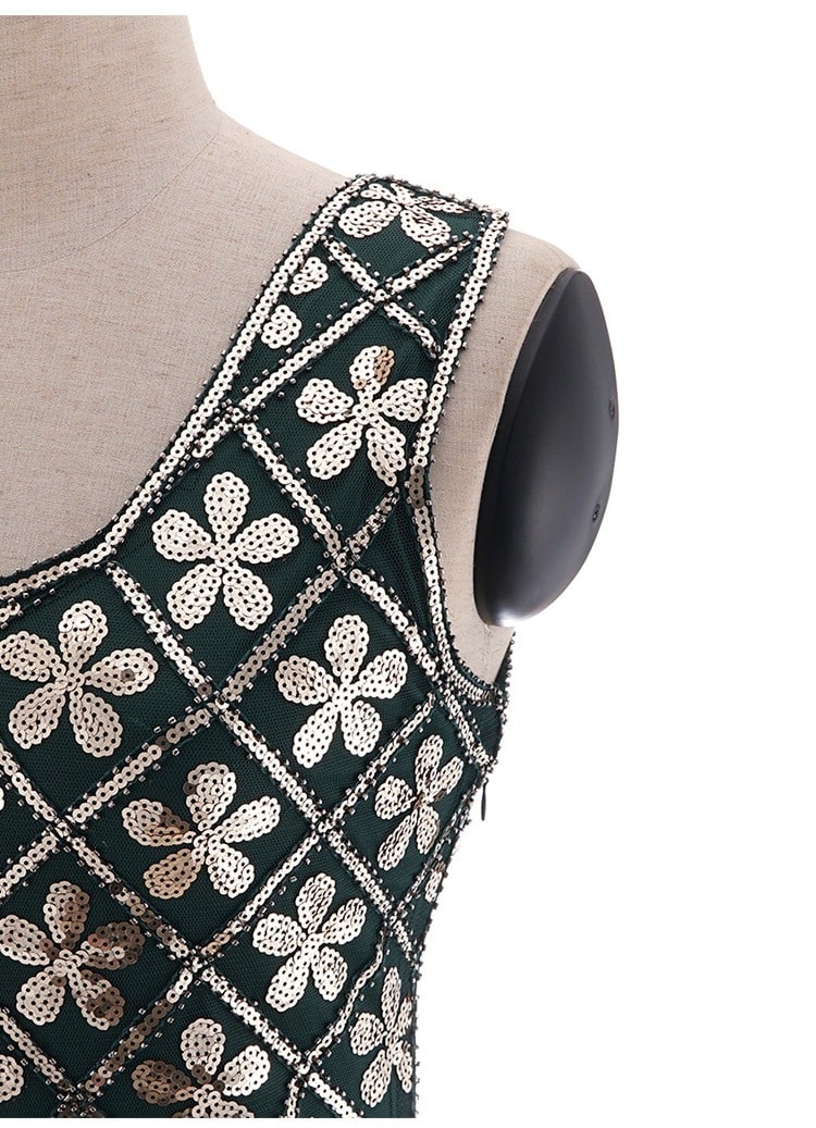 Šaty Charleston Z 20. Rokov – Zelené A Zlaté