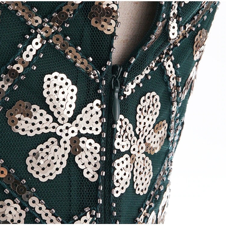 Šaty Charleston Z 20. Rokov – Zelené A Zlaté