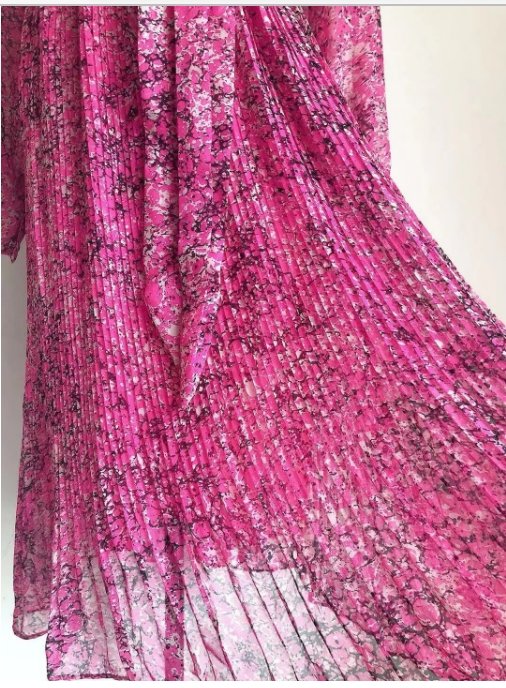 Vintage Ružové Kvetinové Slávnostné Šaty