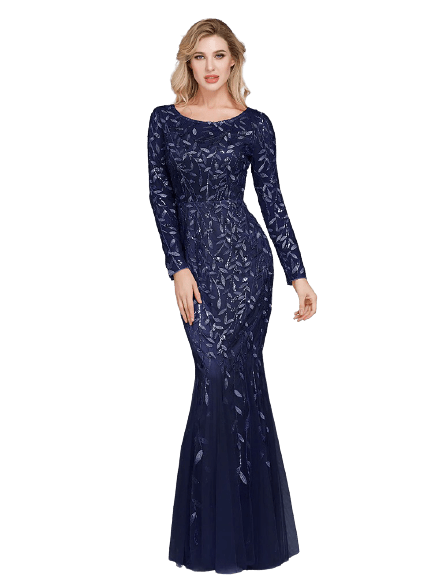 Elegantné Večerné Šaty Gatsby Navy