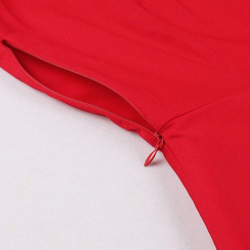 Vintage Rockabilly Červené Večerné Šaty