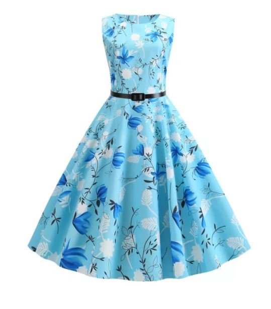 Jarné Vintage Rozšírené Šaty