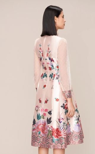 Ružové Kvetinové Šaty 40. Rokov