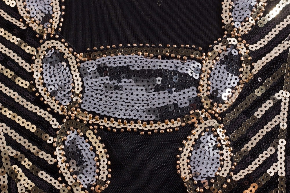 Čierne A Zlaté Krátke Šaty Gatsby