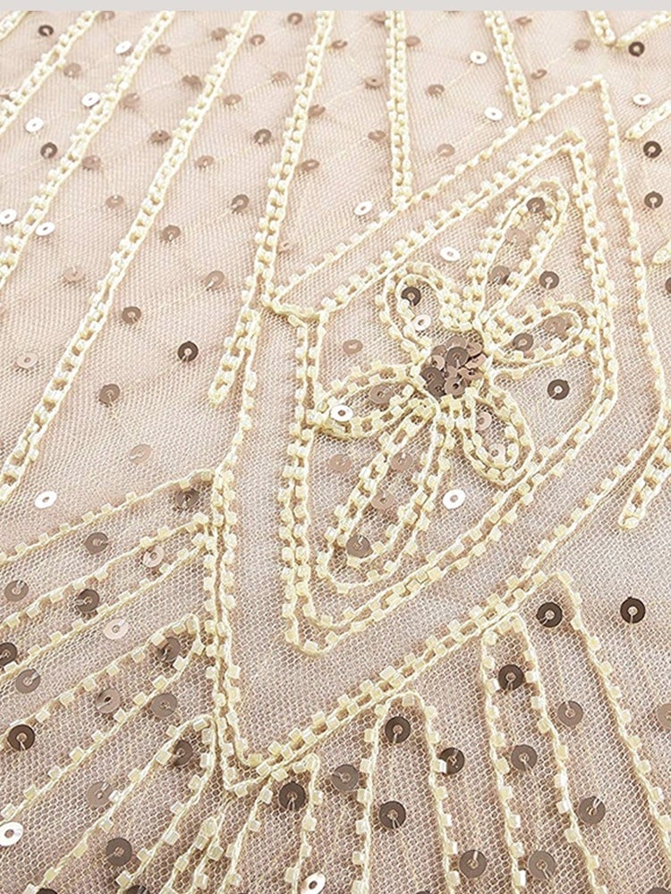 Ivory Haute Couture Dlhé Šaty Gatsby