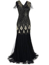 Čierne A Zlaté Dlhé Šaty Gatsby Haute Couture