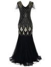 Čierne A Zlaté Dlhé Šaty Gatsby Haute Couture