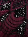 Dlhé Šaty Gatsby V Bordovej A Čiernej Farbe Haute Couture