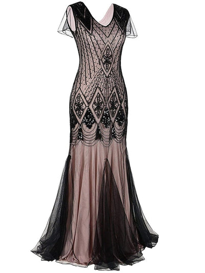 Ružové Haute Couture Dlhé Šaty Gatsby