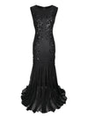 Dlhé Šaty Gatsby - Retro Elegantné Čierne
