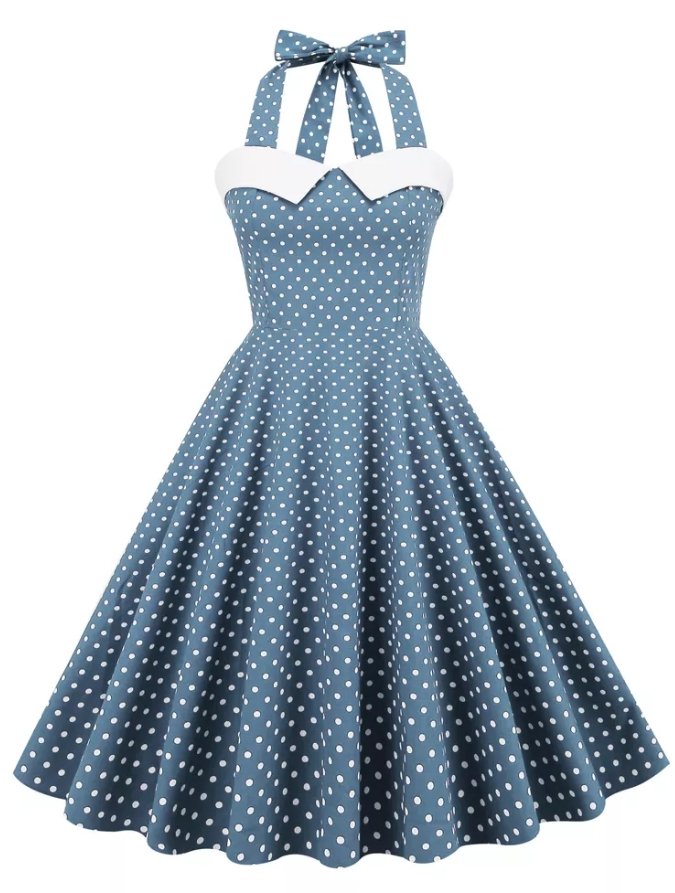 Skater Dress Blue Z 50. Rokov