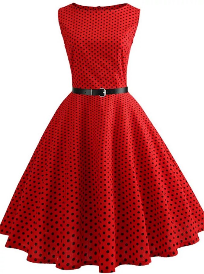Červené Pin Up Šaty Z 50. Rokov