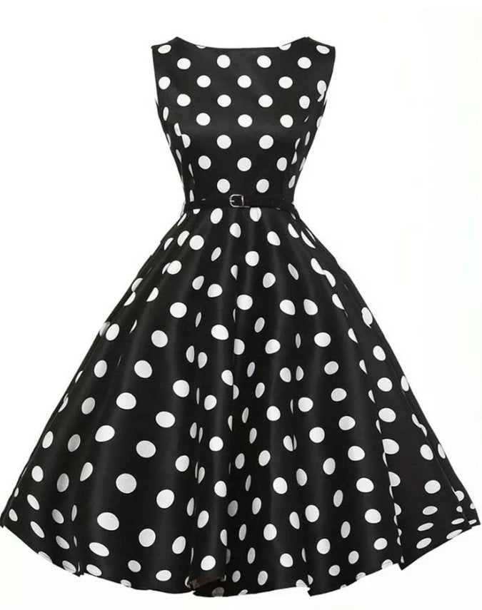 Punkované Retro Rockabilly Šaty Z Roku 1950