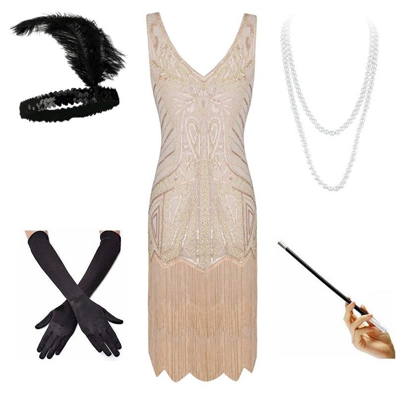 Béžové Večerné Šaty Z 20. Rokov