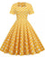 Šaty V Štýle 50. Rokov Vintage News Yellow
