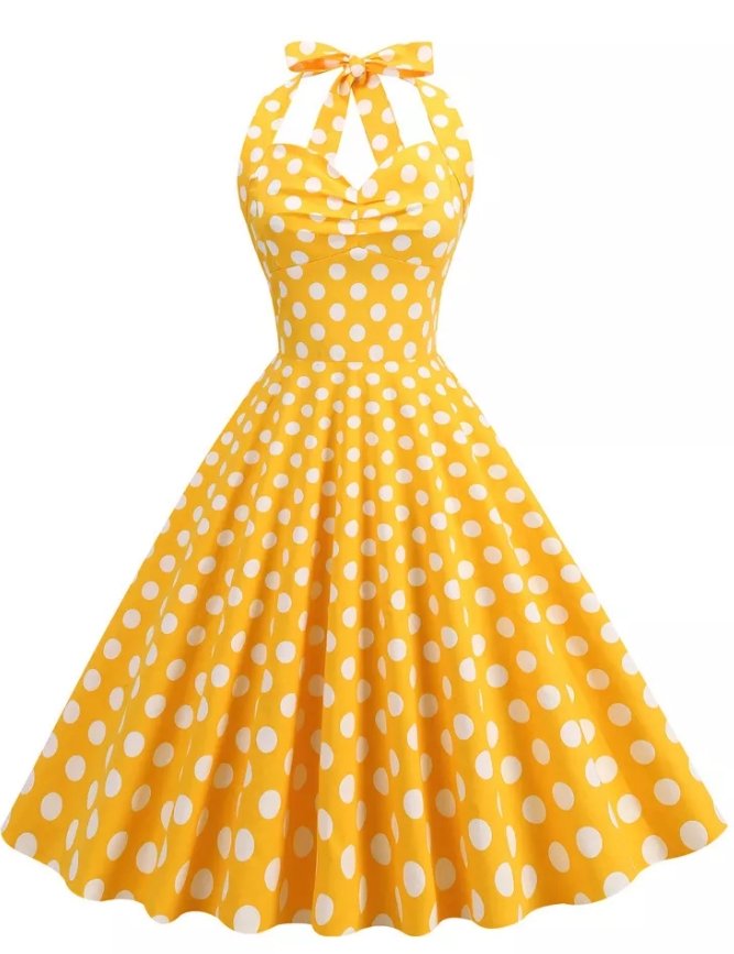 Swingové Šaty Z 50. Rokov S Odhaleným Ramenom