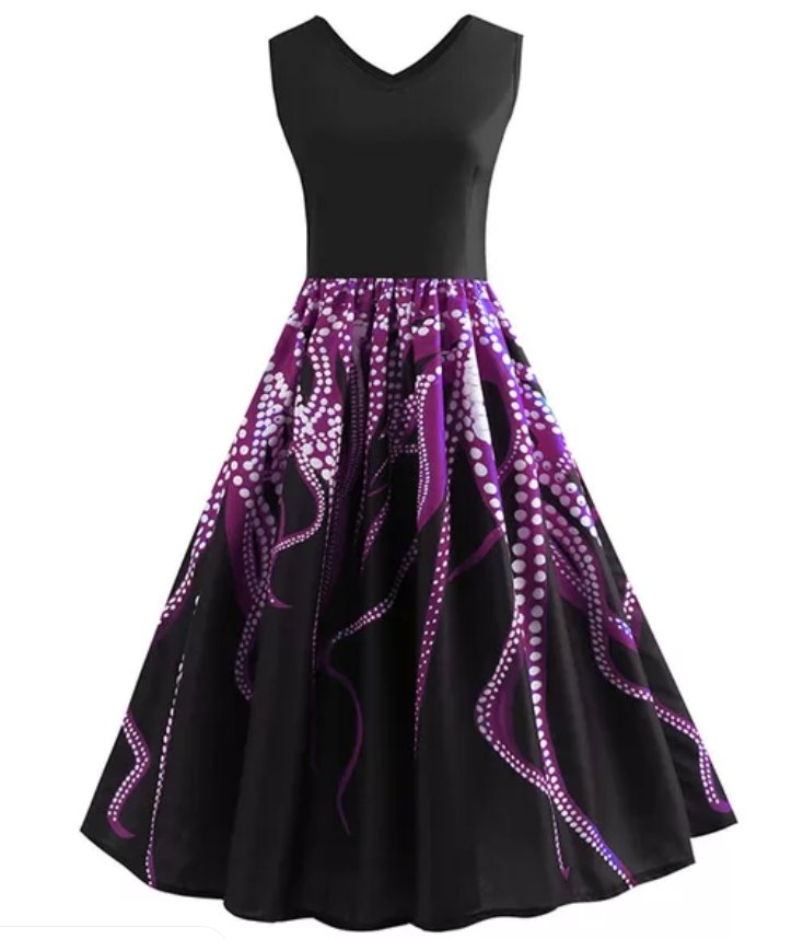 Vintage Šaty Bez Rukávov V Áčkovej Línii