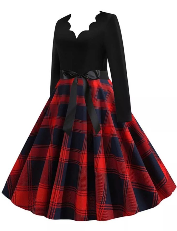 Vintage Jesenné Tunikové Šaty