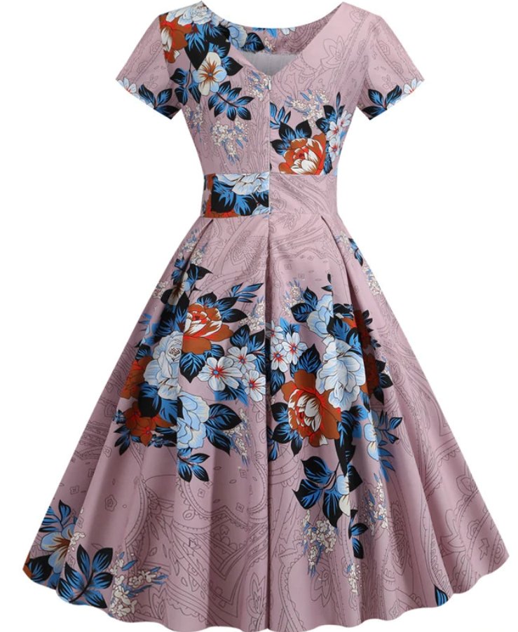 Vintage Elegantné Tunikové Šaty