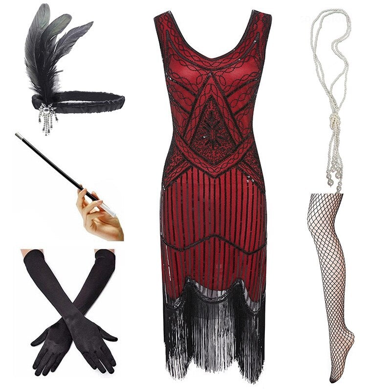 Vintage Glamour Šaty Z Roku 1920