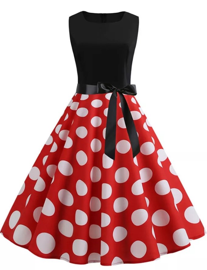 Vintage Anglické Červené Šaty