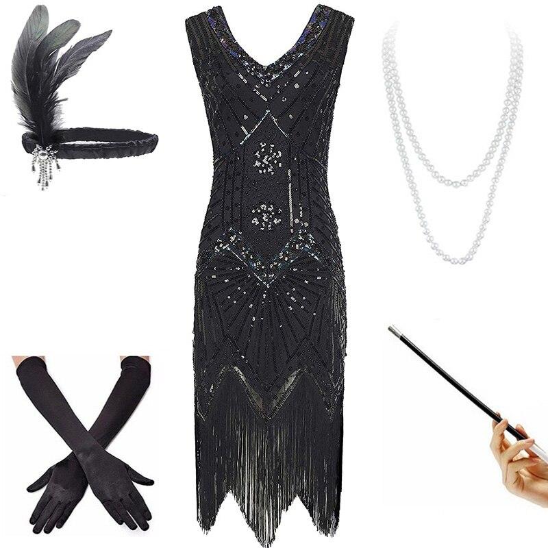 Vintage Šaty Z 20. Rokov Čierne