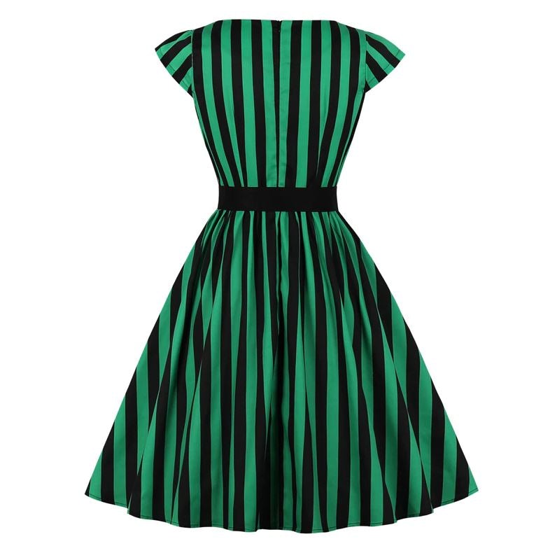 Vintage Pruhované Šaty 50-Tych Rokov