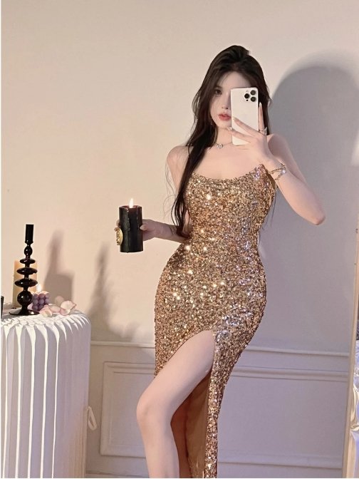 Vintage Khaki Bodycon Šaty Zo 40. Rokov